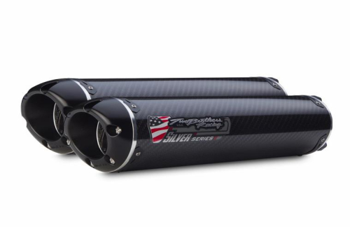 Two Brothers Racing - Two Brothers Racing M-2 Silver Series V.A.L.E. Dual Slip-On - Carbon Fiber - 005-1820405V-S