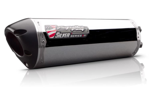 Two Brothers Racing - Two Brothers Racing M-2 Silver Series V.A.L.E. Slip-On with Catalytic Elminator - Aluminum - 005-2420406V-S