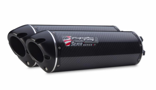 Two Brothers Racing - Two Brothers Racing M-2 Silver Series V.A.L.E. Dual Slip-On - Carbon Fiber - 005-1930405DM-S