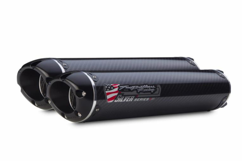 Two Brothers Racing - Two Brothers Racing M-2 Silver Series V.A.L.E. Dual Slip-On - Carbon Fiber - 005-2290405DV-S