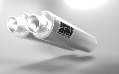 HMF Engineering - HMF Engineering Performance Series Dual Slip-On - Side Mount - Brushed - Turn Down Brushed - 012305606071