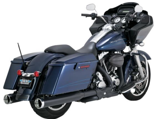 Vance & Hines - Vance & Hines Monster Rounds Catalytic Slip-On - Black - 46857