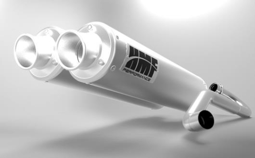 HMF Engineering - HMF Engineering Performance Series Dual Full System Exhaust - Center Mount - Brushed - Turn Down Brushed - 014386636071