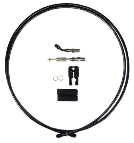 Magnum - Magnum Build Your Own Braided Black Stainless DOT Hydraulic Clutch Line Kit - 10mm - 180 Degree Upper Banjo - 491200A