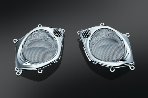 Kuryakyn - Kuryakyn LED Speaker Grills - Chrome - 3920