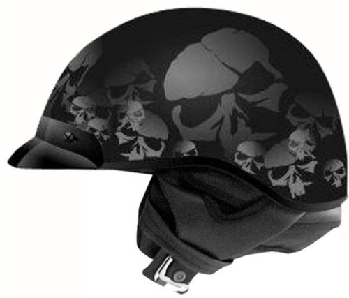 Zoan - Zoan Route 66 Ghost Helmet - 031-223 - Black/Silver - X-Small
