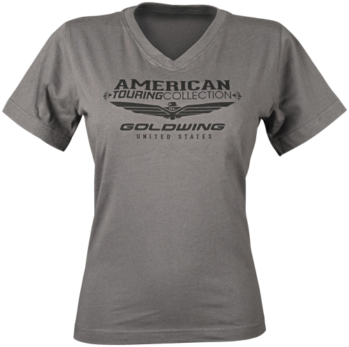 Honda Collection - Honda Collection Gold Wing Short Sleeve Womens T-Shirt - 54-7425 - Charcoal - 2XL
