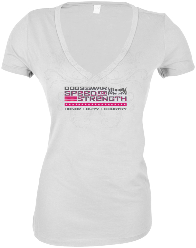 Speed & Strength - Speed & Strength Dogs of War Womens V-Neck T-Shirt - 87-7682 - White - Large