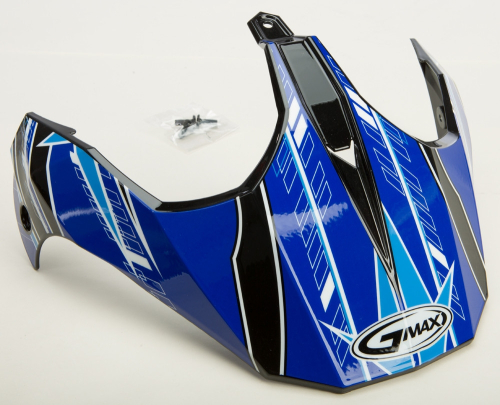 G-Max - G-Max Visor with Screws for GM-11/S Helmets - Nova Black/Blue/White - G011042
