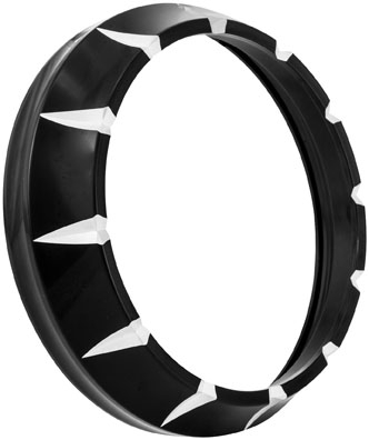Xtreme Machine - Xtreme Machine 7in. Headlight Bezel - Black Cut - 0207-2005XVT-BM