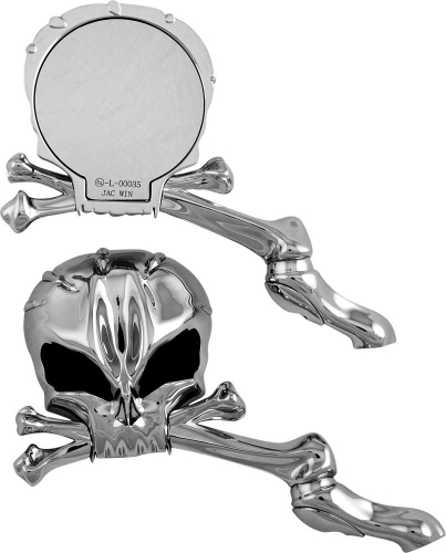 HardDrive - HardDrive Skull Head Mirror Set - Chrome - M60-6355