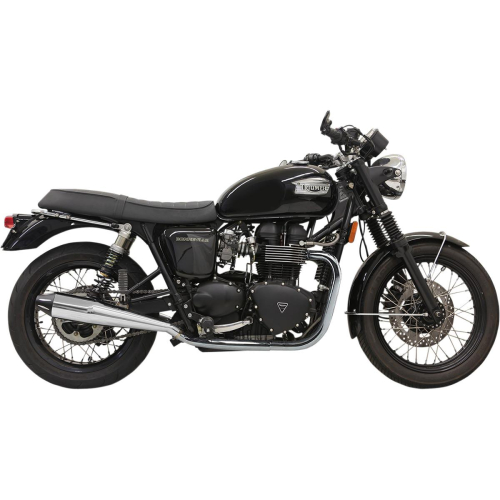 Bassani Manufacturing - Bassani Manufacturing 4in. Cone-Shaped Slip-On - Polished with Tapered Black Billet Endcap with Contrasting Flutes - 7B27K