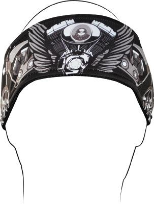 Zan Headgear - Zan Headgear Flydanna Headband - HB001 - V-Twin Wings - OSFM