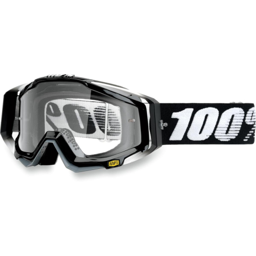 100% - 100% Racecraft Abyss Goggles - 50100-001-02 - Abyss/Black/White / Clear Lens - OSFM