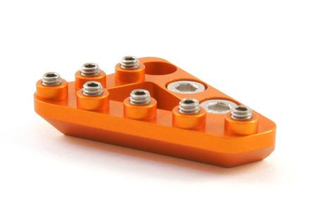 Hammerhead Designs - Hammerhead Designs Small Aluminum Rear Brake Lever Tip - Orange - 02-0000-21-40