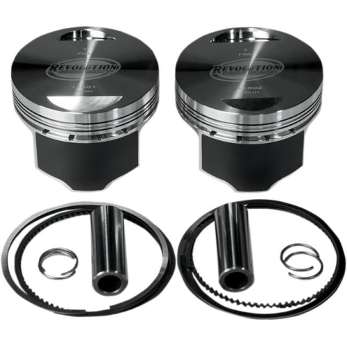 Revolution Performance - Revolution Performance Big Bore Piston Kit (85in. Flat-Top) - Bore 3.563in. - Stroke 4.25in. - 10.5:1 Compression - 301-207W