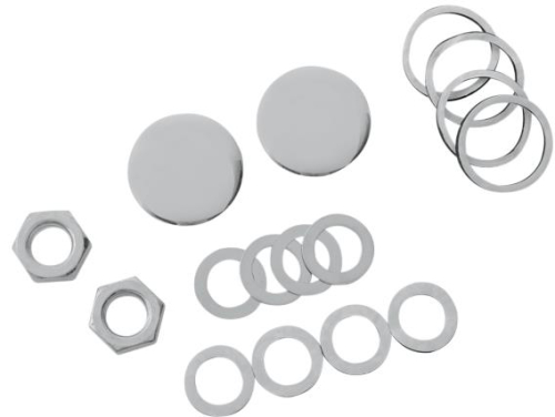 Drag Specialties - Drag Specialties Upper Shock Bolt/Stud Covers - Chrome - 77305B1
