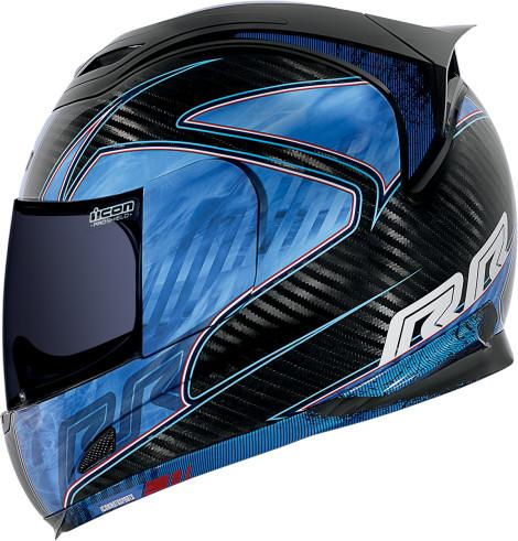 Icon - Icon Side Plate kit for Airframe Carbon RR Helmet - Blue - 0133-0728