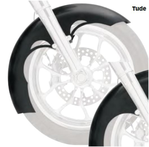 Klock Werks - Klock Werks Tire Hugger Series Front Fender for 21in. Wheel - Tude - Chrome - KW05-05-0006