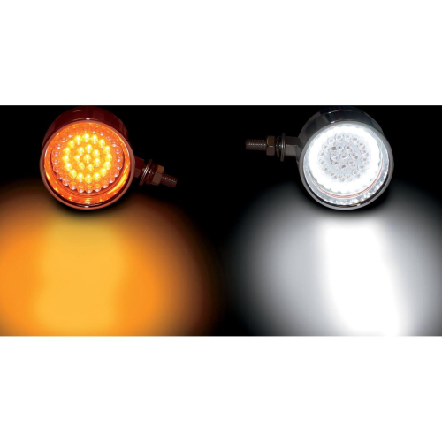 Custom Dynamics - Custom Dynamics Chrome Billet Amber/White Dynamic Ringz Turn Signals - CDBB-13