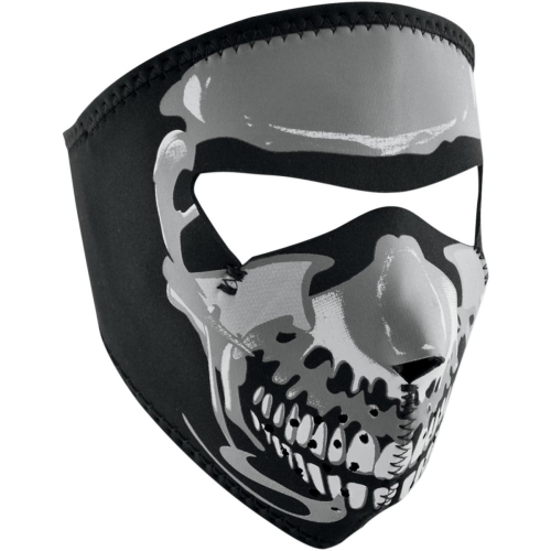Zan Headgear - Zan Headgear Small Full Face Mask - WNFMS023G - Glow In The Dark Skull Face - Small