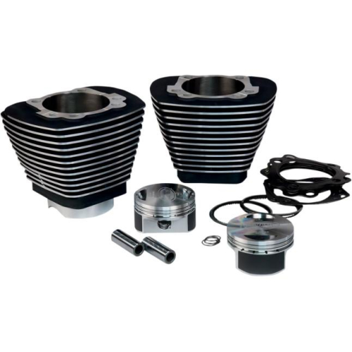 Revolution Performance - Revolution Performance Monster Big Bore Kit (85in. Forged) - Bore 3.8125in. - 10.5:1 Compression - Black/Highlighted Fins - 201-212W