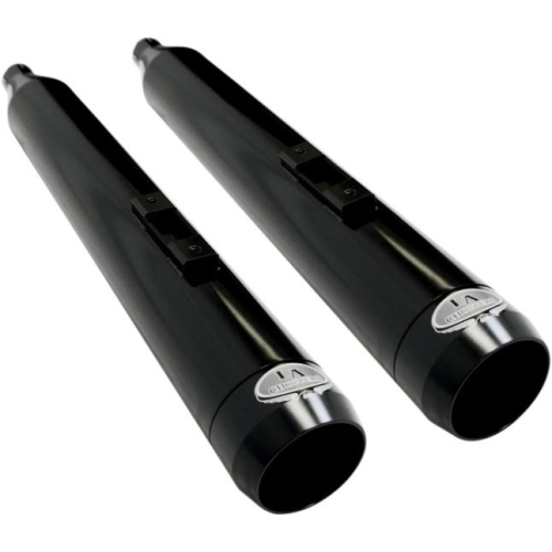LA Choppers - LA Choppers Tru-Power Slip-Ons - 4in - Black with Black Tips - LA-1194-02B