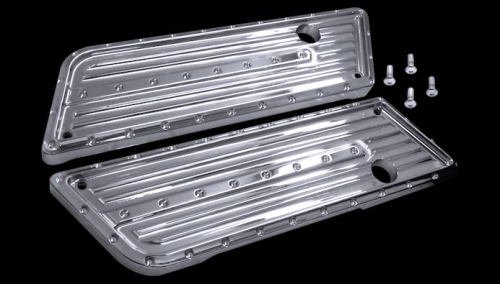 Covingtons - Covingtons Saddlebag Latch Covers - Dimpled - Chrome - C1004-C