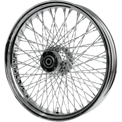 Paughco - Paughco Twisted 80 Spoke Front Wheel - 21x3.5 - Chrome - 06-106