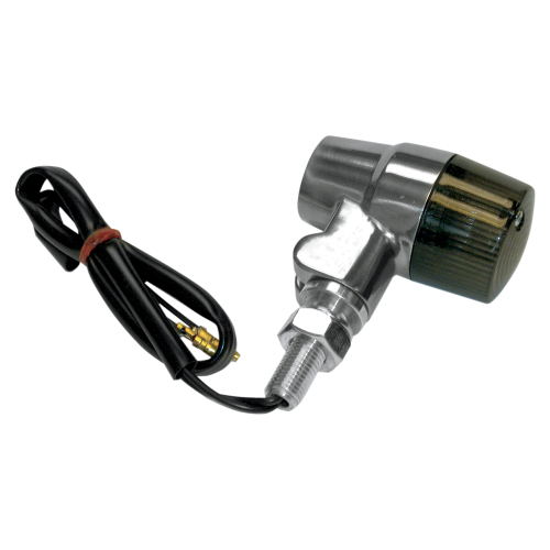 K&S Technologies - K&S Technologies Polished Aluminum Marker Lights - Round #3 with Smoke Lens - Single Filament - 25-8600