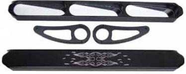 ModQuad - ModQuad Billet 3-Panel Mirror - Black - AC-MIR-BLK
