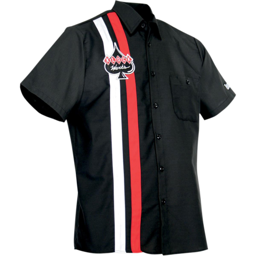 Throttle Threads - Throttle Threads Klock Werks Shop Short-Sleeve Shirt - KWC12ST10BRWLR - Brown - Large