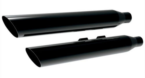 Khrome Werks - Khrome Werks 3in. HP-Plus Slip-On Mufflers - Slash-Down - Black - 202875