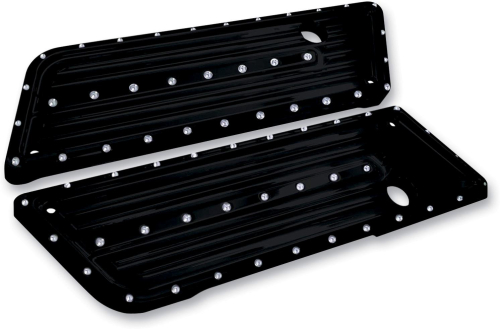 Covingtons - Covingtons Saddlebag Latch Covers - Dimpled - Black - C1004-B