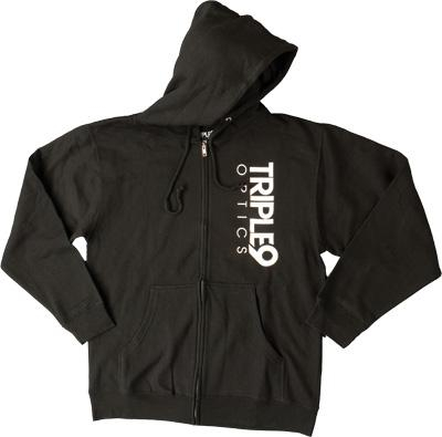 Triple 9 Optics - Triple 9 Optics Logo Zip Hoody - 37-2740M - Black - Medium