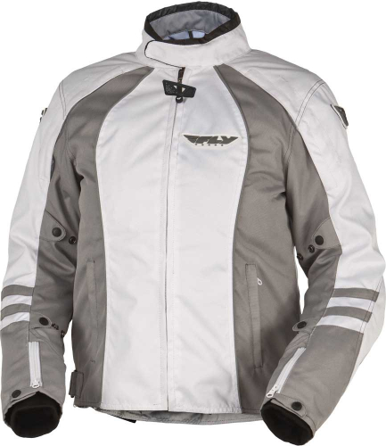 Fly Racing - Fly Racing Georgia II Ladies Jacket - #5791 477-7027~6 - White/Gray - 2W