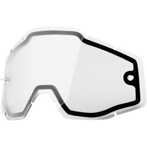 100% - 100% Dual Enduro Lens for Racecraft/Accuri Goggles - Clear - 51005-010-02