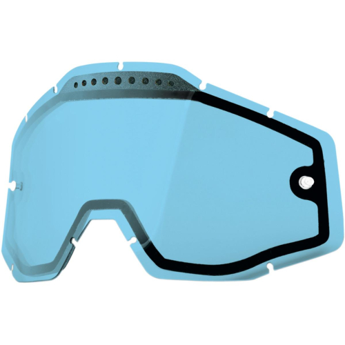 100% - 100% Dual Vented Lens for Racecraft/Accuri Goggles - Blue - 51006-002-02