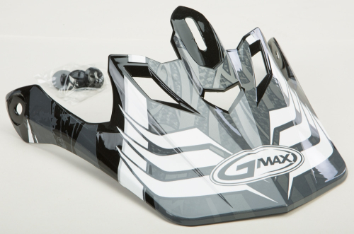 G-Max - G-Max Visor for GM-46X Helmets - Shredder Back/Silver - Md-3XL - G046006