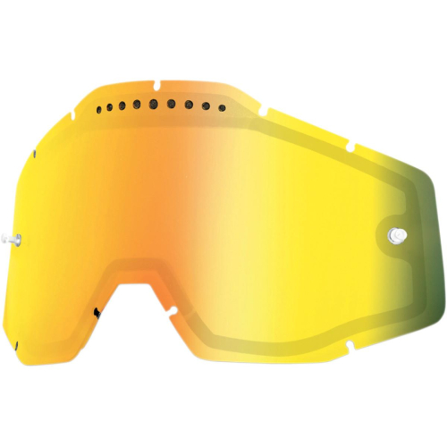 100% - 100% Dual Vented Lens for Racecraft/Accuri Goggles - Mirror Gold - 51006-009-02