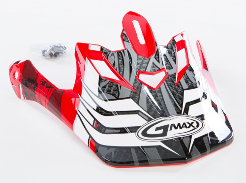 G-Max - G-Max Visor for GM-46X Helmets - Shredder Black/Silver - XS-Sm - G046002