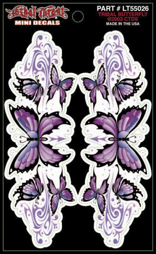Lethal Threat - Lethal Threat Purple Butterfly Decal - LT55026