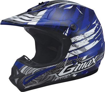 G-Max - G-Max Visor for GM-46X Helmets - Shredder Blue - Md/3XL - G046003