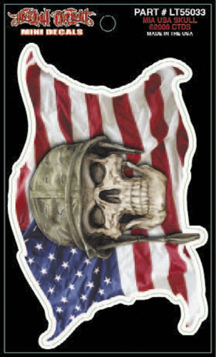 Lethal Threat - Lethal Threat USA Skull Decal - LT55033
