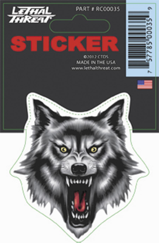 Lethal Threat - Lethal Threat Wolf Head Decal - RC00035