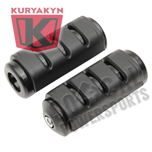 Kuryakyn - Kuryakyn Large Trident ISO-Pegs without Male-Mount Ends - Gloss Black - 7566