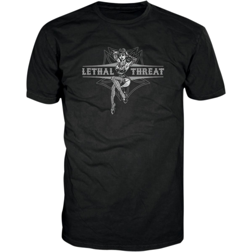 Lethal Threat - Lethal Threat Vintage Pin Up T-Shirt - LT20173M - Black - Medium