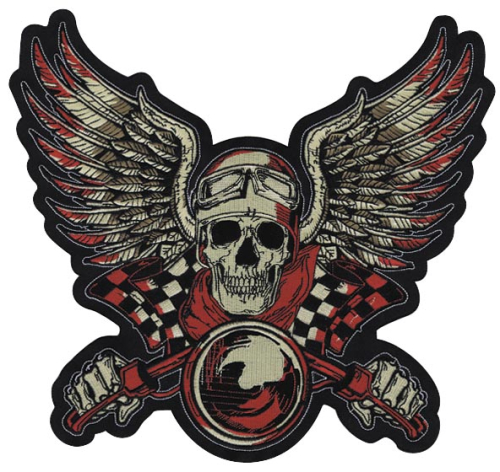 Lethal Threat - Lethal Threat Vintage Biker Red Embroidered Patch - LT30135