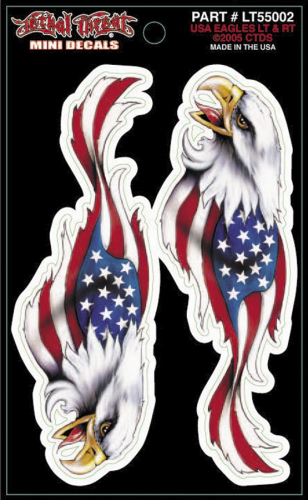 Lethal Threat - Lethal Threat USA Eagle Left and Right Decal - LT55002