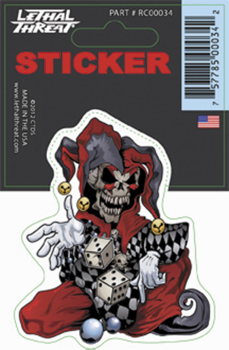 Lethal Threat - Lethal Threat Skull Jester Decal - RC00034